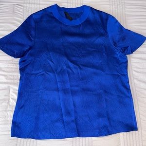 Royal blue silky top
